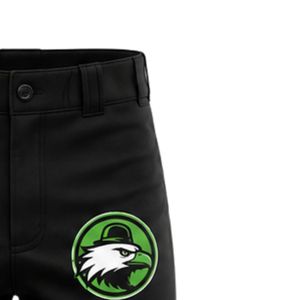 Pantalon de baseball noir avec logo aigle vert et numéro 10, coupe ajustée pour homme, vêtement uniforme anti-humidité - Product Image 4