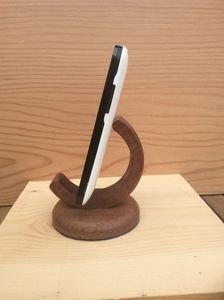 Custom <b>Wooden</b> Phone Holder Mobile Stand <b>Solid</b> Wood <b>Desk</b> Organizer Smartphone Stand for Home Office and Gift Use - Product Image 4