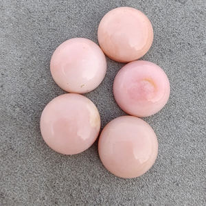 Opale rose de qualité AAA+ à dos plat, pierre précieuse calibrée |   Pierre cabochon ronde en vrac pour bijoux, tailles personnalisées disponibles - Product Image 3