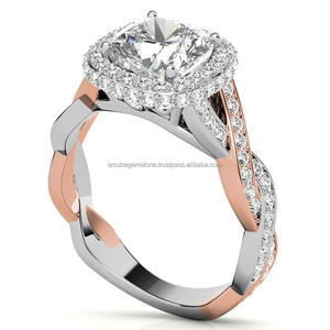 Anillo personalizable fino para mujer Infinity Band y Moissanite Diamond con piedra de girasol brillante para bodas y compromisos - Product Image 3