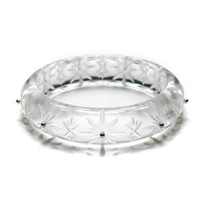 Pulsera de Resina Transparente Tallada Estilo Vintage, Joyería de Moda Sencilla, Brazaletes con Dijes - Product Image 4