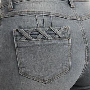 Shorts de Verano para Mujer, de Talle Alto, con Dobladillo Reforzado y Efecto Levanta Glúteos, Transpirables, con Remaches, de Longitud Corta, Moda Urbana Premium - Product Image 5