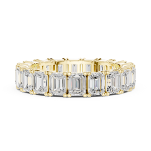 Joyería de Moda, Oro Sólido de 10K, 14K, 18K, Corte Esmeralda de 3CT, Color E, Diamante Cultivado en Laboratorio Certificado por IGI, Anillo de Compromiso, Boda, Eternidad - Product Image 1