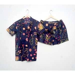 Conjunto de Pijama de Verano para Mujer, Transpirable, 100% Algodón, Manga Corta, Estampado Floral, Camiseta de Dormir Suave de Secado Rápido, Lavable a Máquina - Product Image 3