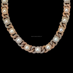 Gold Plated Custom Design Zircon 925 Sterling Silver <b>Rope</b> <b>Chain</b> Trendy Rapper's Necklace Women's for Certified - Product Image 2