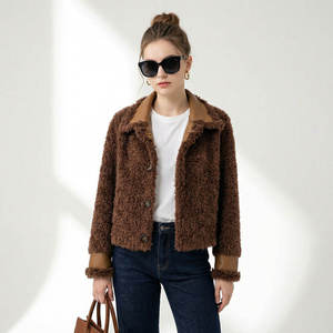 Chaqueta de Cuero PU de Manga Larga Estilo Vintage para Mujer, Abrigo Cálido de Invierno con Decoración de Piel, Cierre de Cremallera, Estilo Casual, Talla XL, a la Moda - Product Image 2