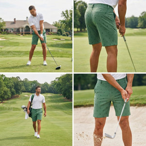 Shorts de sport pour hommes à impression de balles de golf, séchage rapide, coupe athlétique, style décontracté et élégant, pour activités de plein air, vente en gros - Product Image 6