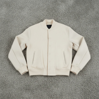 Veste de baseball zippée pour homme, grande taille, épaules tombantes, haute qualité, logo imprimé DTF personnalisé, couleur unie, veste d'hiver pour homme