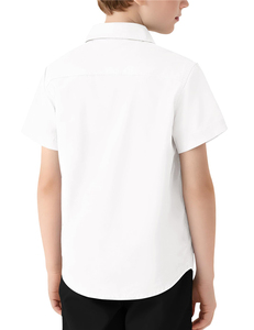 เสื้อเชิ้ตนักเรียนชายประถม แขนสั้น ผ้าฝ้าย 100% คุณภาพสูง แบบติดกระดุม - Product Image 3