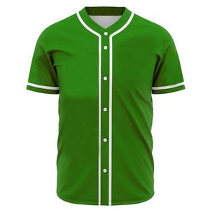 Maillot de baseball personnalisé pour homme, manches courtes, boutons sur le devant, couleur unie, respirant, polyester, uniforme toutes saisons, coupe classique - Product Image 6
