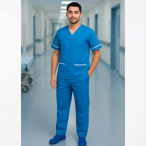OEM Men Women Unisex Logo Custom Beauty Hospital Nurse Doctor V-neck <b>Scrub</b> Jogger Suit Medical Surgical <b>Scrubs</b> Set <b>Uniform</b> - Product Image 2
