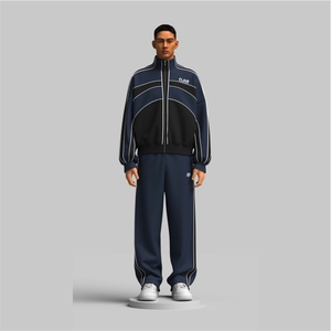 Chándal Oversize de Algodón con Paneles de Felpa para Hombre - Product Image 4