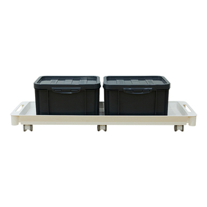Plateau de rangement roulant sous le lit avec roulettes, lot de 2, tiroir organisateur mobile pour placard, conteneur gain de place - Product Image 2