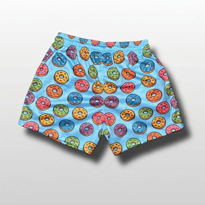 High Quality Digital Printing Custom Logo Casual Men's Shorts Breathable Quick Dry Elastic Waist Polyester Double <b>Layer</b> - Product Image 2