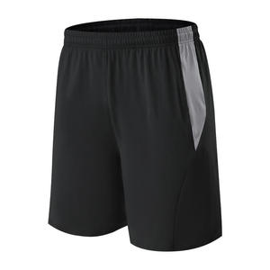 Men's Black Quick Dry Breathable <b>Spandex</b> Sport <b>Shorts</b> <b>with</b> Drawstring Closure Mid Waist Elastic Waist Knitted Fabric - Product Image 2