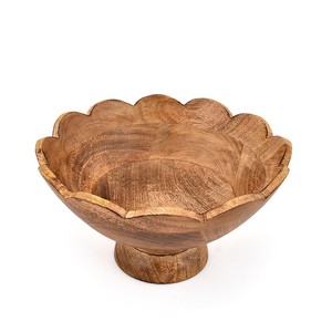 Corbeille à fruits rectangulaire minimaliste en teck de qualité supérieure Aqdus Saleem |   Présentoir de table artisanal |   Vente en gros - Product Image 1