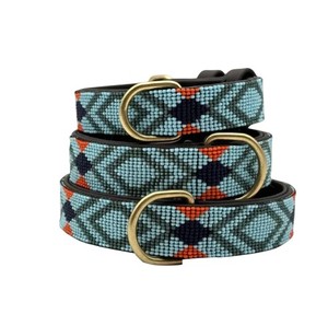 Collar para Perro Hecho a Mano con Cuentas de Cuero Genuino - Cintas con Patrones Animales, Diseño Geométrico Tradicional Maasai, Hebilla de Latón - Product Image 1