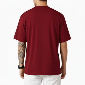 Unisex Solid 100% <b>Polyester</b> T-Shirt with Custom Logo Silk Screen Printing Eco-Friendly Breathable street wear <b>Tshirt</b> - Product Image 3