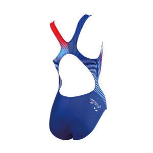 Traje de Baño de Una Pieza para Mujer, Marium, Spandex/Poliéster, Talla Grande, Secado Rápido, Protección UV, Estampado Geométrico, Sexy, Azul, Ropa de Playa - Product Image 6