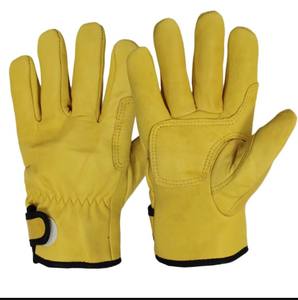 ถุงมือทำงานขับรถหนังแกะอุตสาหกรรมแบบสองฝ่ามือ ระบายอากาศได้ดี ทนทาน ซับในผ้าฝ้ายนุ่ม ปราศจากแป้ง ปลอดเชื้อ ขายส่ง - Product Image 5