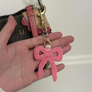 New Arrival <b>Custom</b> Alloy Beaded Embroidery Light <b>Keychain</b> and Seed Beads Bag Accessories Handmade Durable - Product Image 3