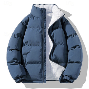 Custom Men Puffer <b>Jacket</b> High Collar Winter Outerwear <b>Warm</b> Insulated Coat Wholesale Bulk Supply - Product Image 1