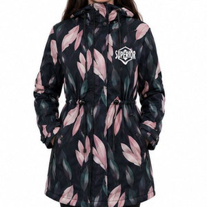 Manteau parka d'hiver pour femme avec capuche, tissu résistant à l'eau, taille ajustable, intérieur matelassé doux et design élégant - Product Image 1