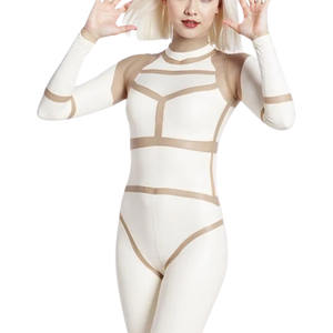 Women's High Waist Long Sleeve Bandage <b>Jumpsuit</b> Full Length Bodycon Fit Spandex Nylon Clubwear Tummy Control Shapewear - Product Image 6