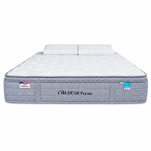 Colchón Americanstar Bluesky Pocket Coil, diseño Euro Top medio, tela de bambú/viscosa, 33 cm de grosor, soporte lumbar, para hotel - Product Image 2