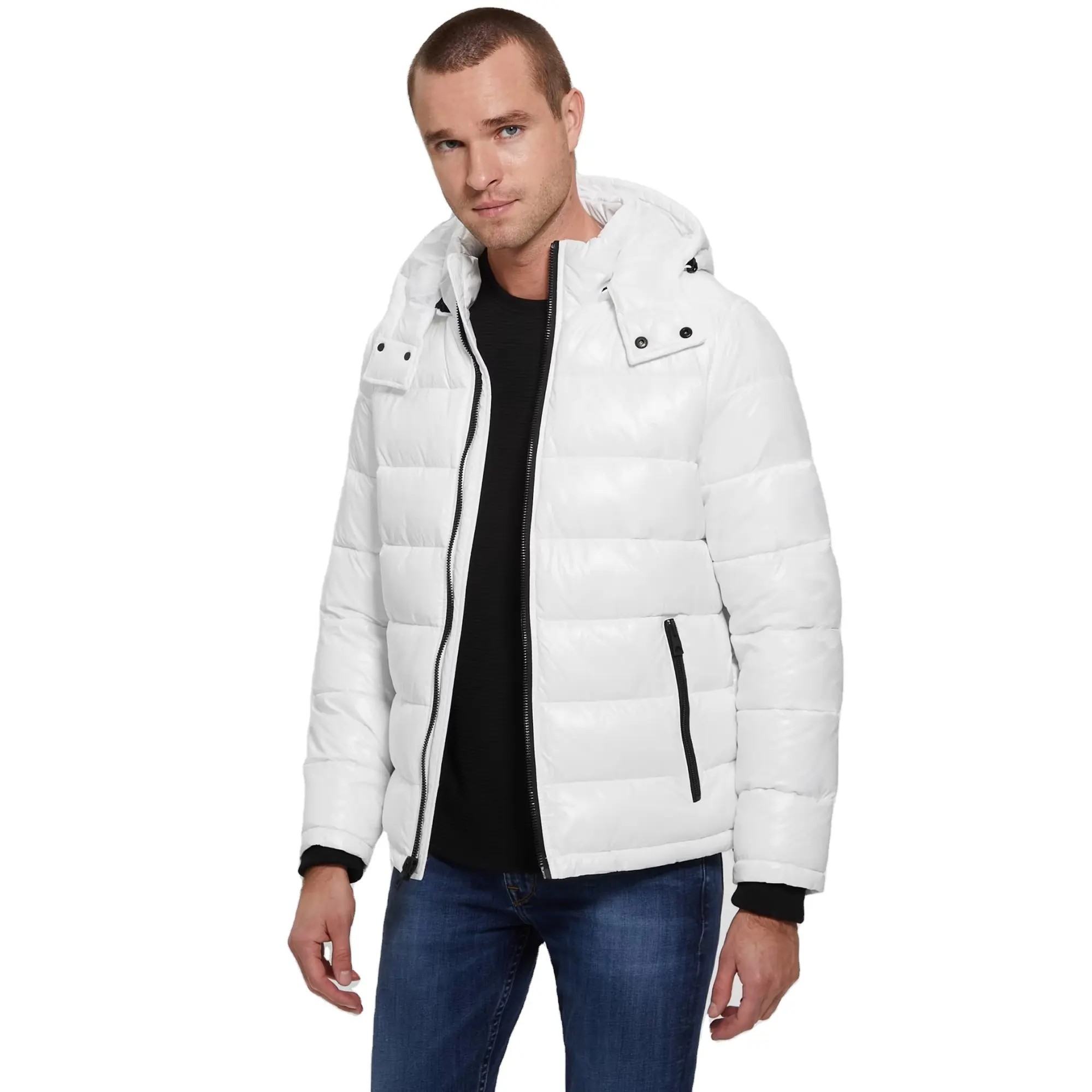 2023 Высококачественная легкая зимняя одежда премиум-класса с индивидуальным логотипом, мужская пуховая куртка