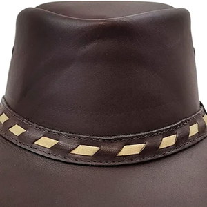 Nuevo Diseño de Última Moda, Sombrero de Vaquero Genuino Hecho a Medida para Hombre, Estilo Casual Cómodo, Ajustable, de Cuero, para Exteriores - Product Image 3
