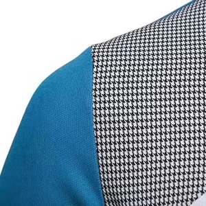 Polo de punto azul para hombre, manga corta, color sólido, ropa casual, corte regular, personalizable, venta al por mayor, OEM - Product Image 6