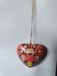Adorno de Compromiso en Forma de Corazón de Vidrio Hecho a Mano, Diseño de Eucalipto, Ecológico, Alta Calidad, 6 Colores, Transferencia Térmica - Product Image 6