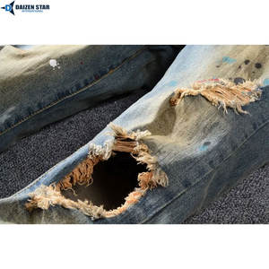 Pantalones Vaqueros de Mezclilla de Corte Moderno y Ajustado, Estilo Urbano, Colección Juvenil, Lavado Vintage, Ropa Casual de Moda - Product Image 5