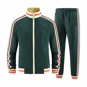 Custom Men <b>Track</b> Suits Sets Long Sleeve Full-zip Sweatsuit Active Jackets and Pants available in different color - Product Image 3