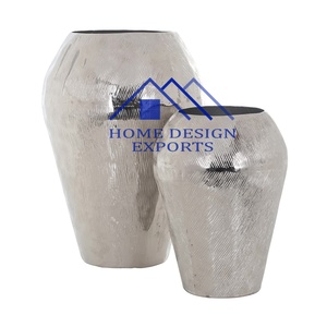 Vases à fleurs pour tables intérieures et extérieures, centres de table de mariage, urnes à fleurs en métal aluminium très vendues - Product Image 3