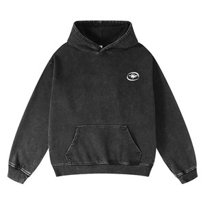 Sweat-shirts délavés à l'acide pour homme, 100% coton, respirants, légers, couleurs personnalisables, collection hiver, prix de gros - Product Image 1