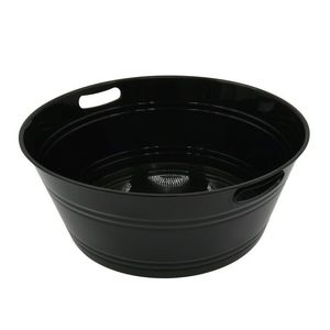 4 <b>Pack</b> <b>Reusable</b> Plastic Party Tub 17.5" Round <b>Ice</b> Bucket Beverage Container Washable - Product Image 3