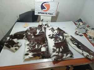 Blouson moto asymétrique en cuir véritable pour femme 2027, imprimé 3D gaufré, tissé, automne-hiver, imperméable, coupe-vent, personnalisable - Product Image 1