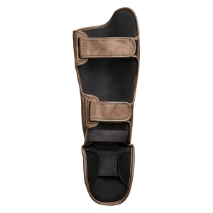 Protège-tibias en cuir pour entraînement Muay Thai, protège-tibias pour hommes, protège-tibias en cuir PU pour MMA, boxe, Muay Thai, Taekwondo - Product Image 5
