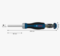 Jeu de tournevis à cliquet industriel, 12 embouts, support magnétique, couple élevé 46 Nm, embouts multiples, acier au chrome-vanadium, souple