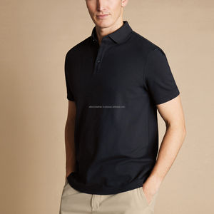 Polos de golf de poliéster y algodón orgánico personalizados al por mayor para hombres, uniforme de alta calidad con logotipo bordado de impresión personalizado - Product Image 1