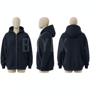 Sudadera con Capucha de Diseño Personalizado con Estampado en Relieve, Estilo Urbano, para Hombre, Talla Grande, Informal, Felpa Francesa, 100% Algodón, Transpirable, Color Sólido, Logotipo Frontal - Product Image 2