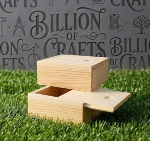 Boîte à souvenirs en bois de pin, rectangulaire, en bois massif, faite à la main, conteneur de rangement décoratif pour la maison, la table, l'artisanat, le bricolage - Product Image 4