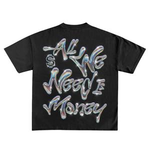 Nouveaux T-shirts pour hommes col rond décontractés style streetwear oversize tendance, vente en gros, Y2K, OEM, en coton, impression sérigraphiée personnalisée - Product Image 1