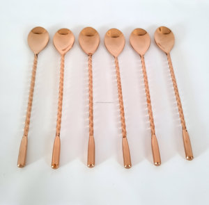 Luxury 6-Piece <b>Bar</b> Flatware Sets for Hotels Spiral Pattern Cocktail Shaker Spoon & <b>Twist</b> Handle Weddings Coffee 6-Piece <b>Bar</b> Sets - Product Image 6