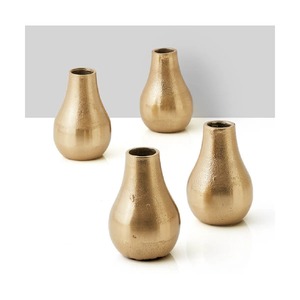 Vase de table en bronze fait main, design minimaliste, finition dorée, décoration pour la maison, cadeau de pendaison de crémaillère - Product Image 5