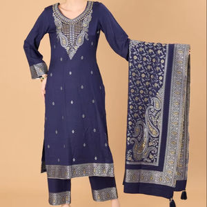 SAFAA : Sona Chandi Édition Hiver – Ensemble 3 pièces tissé non cousu de qualité supérieure - Product Image 1