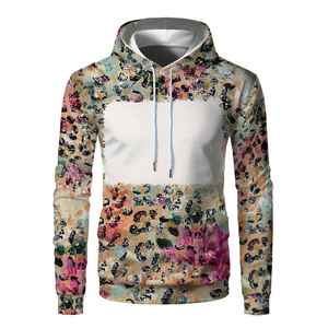Men's <b>Leopard</b> <b>Print</b> Hoodie With Glitter Pattern Regular Fit Casual Autumn Wear Sublimation Printed 100% Polyester Knitted Sweats - Product Image 5