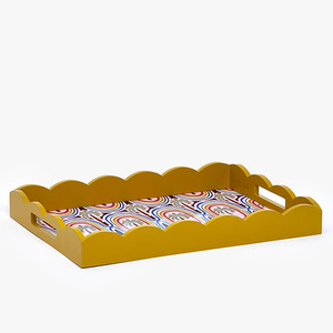 Nouveauté : Plateau de service laqué, plat décoratif haut de gamme, accessoire de table polyvalent, idée cadeau élégante - Product Image 1